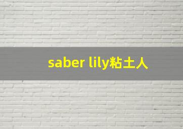 saber lily粘土人